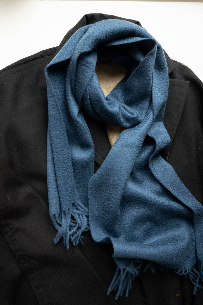 Halsduk i 100% Kashmir | Blå | Elemonad