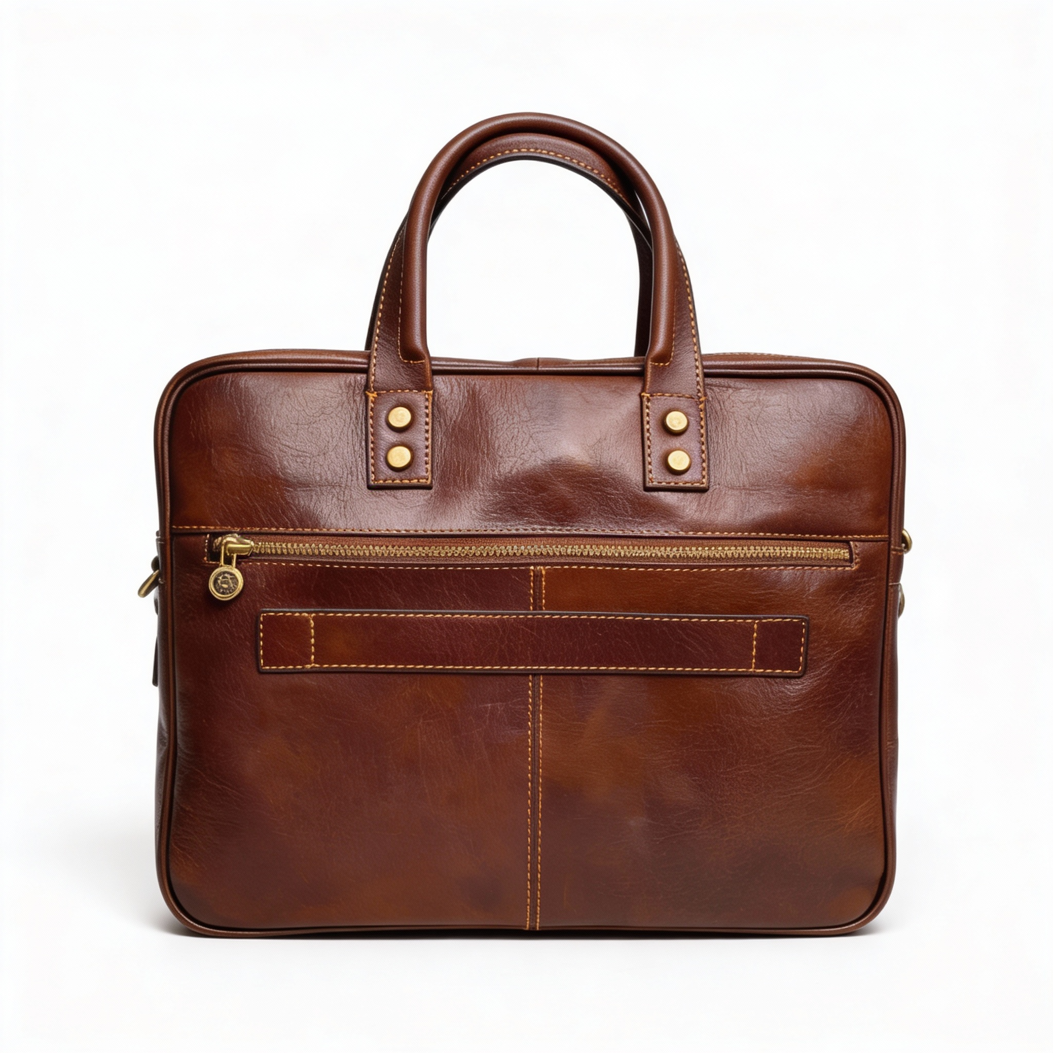 Portfölj i italienskt läder | Mörkbrun | Aigin Milano