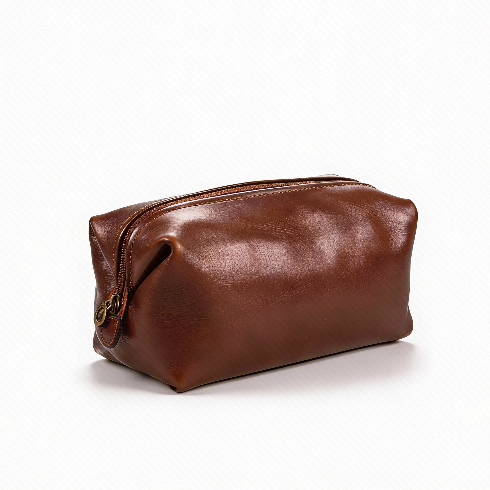 Necessär i italienskt läder | Mörkbrun | Aigin Milano