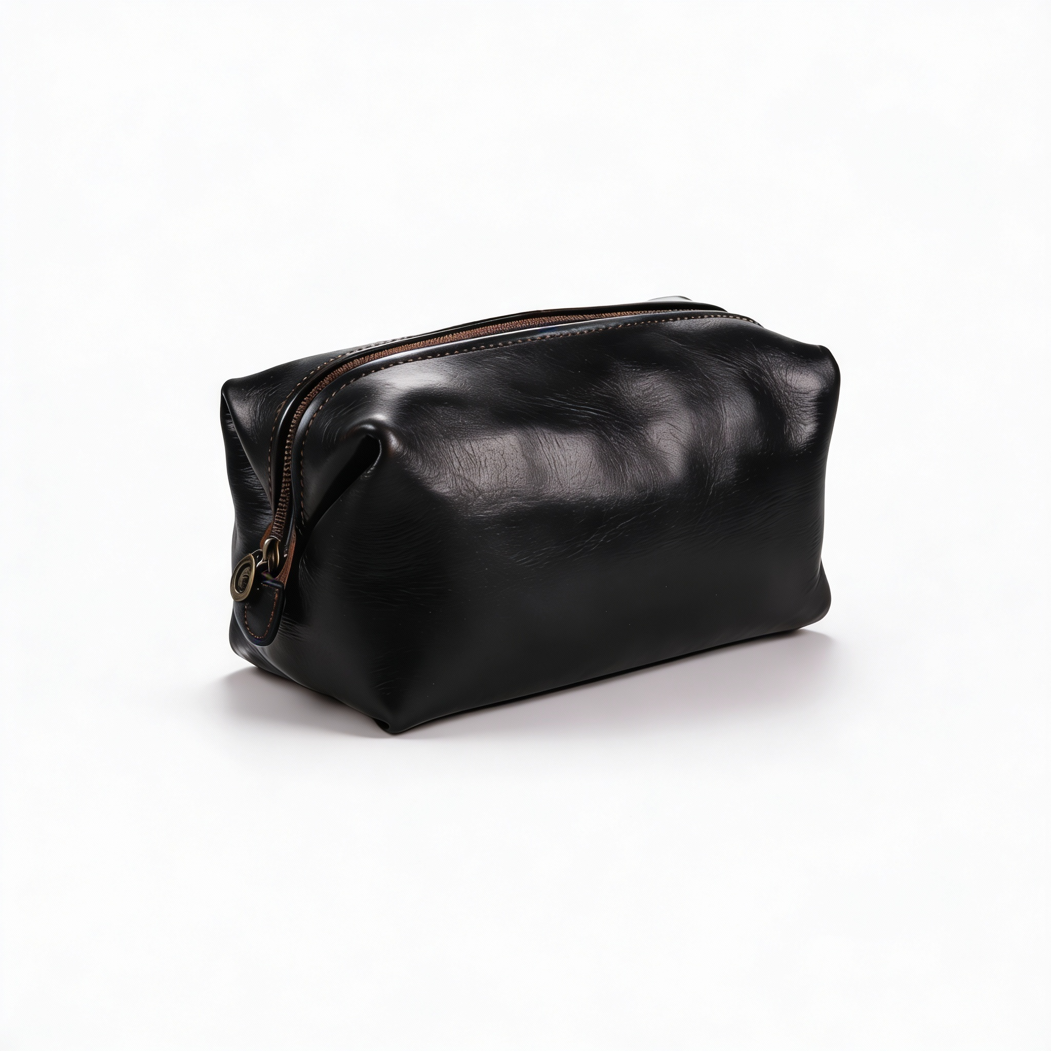 Necessär i italienskt läder | Svart | Aigin Milano