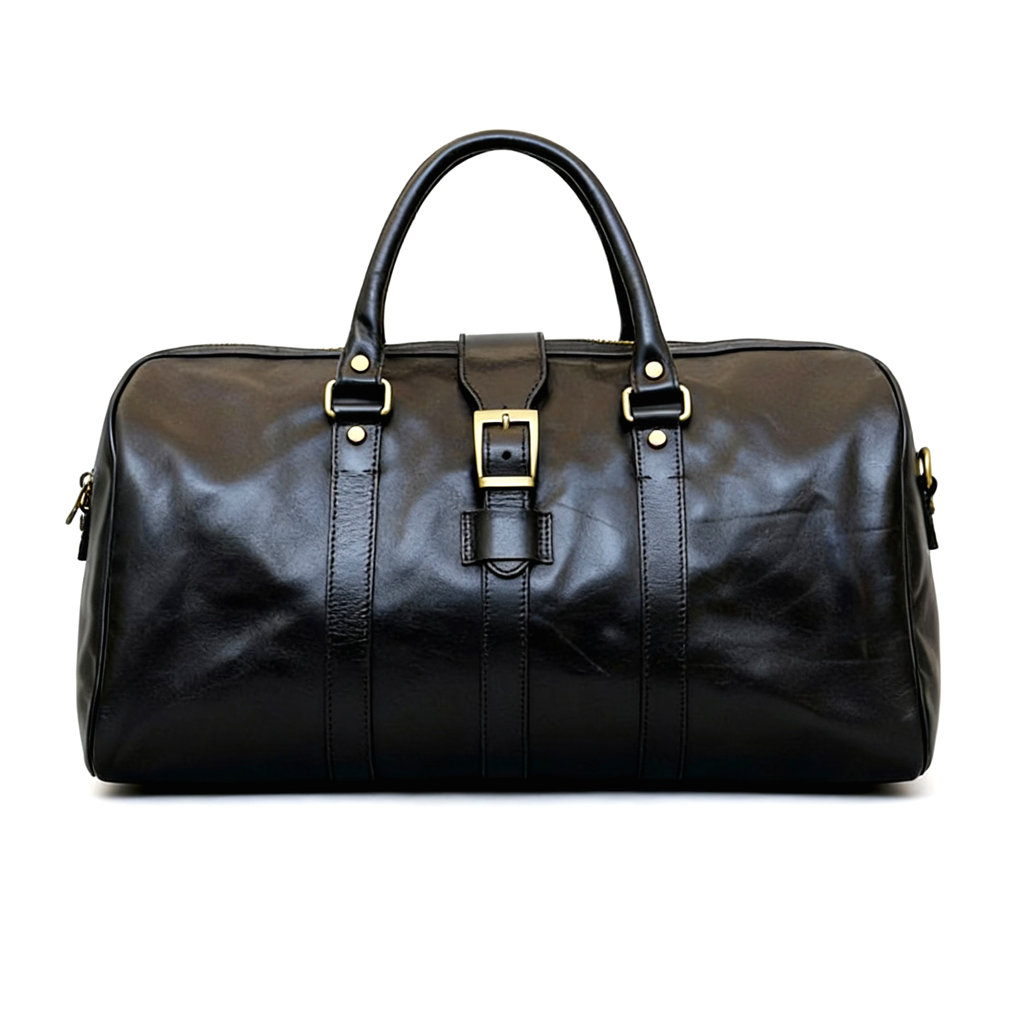 Weekendbag i italienskt läder | Svart | Aigin Milano