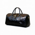 Weekendbag i italienskt läder | Svart | Aigin Milano