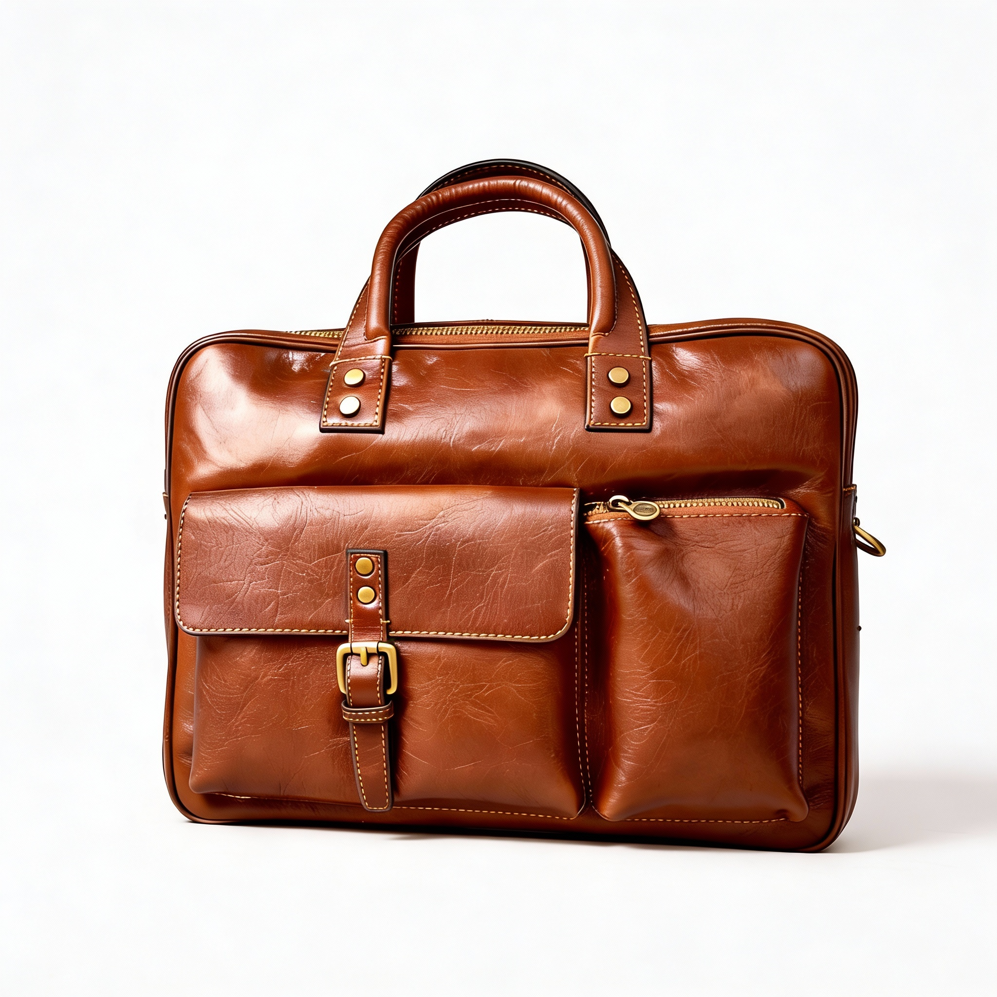 Portfölj i italienskt läder | Mörkbrun | Aigin Milano